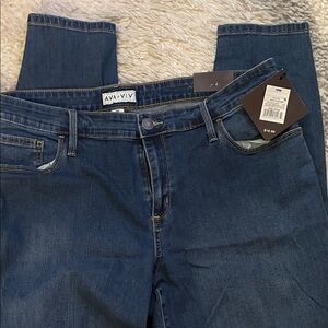 NWT - Ava & Viv Women's Dark Blue Skinny Jeans - Size 18W